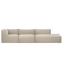 Ferm Living - Catena Modular, 4-Sitzer Sofa Open End Right, natur (Rich Linen)