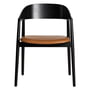 Andersen Furniture - AC2 Stuhl, Eiche schwarz / Leder cognac