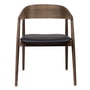 Andersen Furniture - AC2 Stuhl, Eiche geräuchert und geölt / Leder schwarz