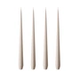 ester & erik - Spitzkerze, 24 cm, No. 22, linen grey / matt (4er-Set)