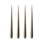 ester & erik - Spitzkerze, 24 cm, No. 77, caviar / matt (4er-Set)