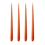 ester & erik - Peitschenkerze, 32 cm, No. 16/2, vivid orange / matt (4er-Set)