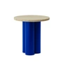 Normann Copenhagen - Dit Beistelltisch Ø 40 cm, travertine light / bright blue