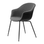 Gubi - Bat Dining Stuhl Frontpolsterung (Conic Base), schwarz / Hallingdal 65 (173)