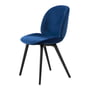 Gubi - Beetle Dining Chair Vollpolsterung (Plastic Base), Schwarz / Sunday (003)
