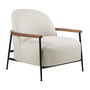 Gubi - Sejour Lounge Chair mit Armlehnen, matt schwarz / Walnuss geölt / Enzo Degli Angiuoni Plain 0001