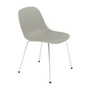 Muuto - Fiber Side Chair Tube Base, Chrom / grau recycled