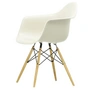 Vitra - Eames Plastic Armchair DAW RE, Ahorn gelblich / kieselstein (Filzgleiter basic dark)