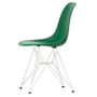 Vitra - Eames Plastic Side Chair DSR RE, weiß / smaragd (Filzgleiter basic dark)