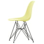 Vitra - Eames Plastic Side Chair DSR RE, basic dark / citron (Filzgleiter basic dark)