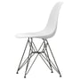 Vitra - Eames Plastic Side Chair DSR RE, basic dark / baumwollweiß (Filzgleiter basic dark)