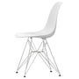 Vitra - Eames Plastic Side Chair DSR RE, verchromt / baumwollweiß (Filzgleiter basic dark)