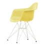 Vitra - Eames Plastic Armchair DAR RE, weiß / citron (Filzgleiter basic dark)