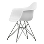 Vitra - Eames Plastic Armchair DAR RE, basic dark / baumwollweiß (Filzgleiter basic dark)