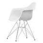 Vitra - Eames Plastic Armchair DAR RE, verchromt / baumwollweiß (Filzgleiter basic dark)	