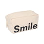 Design Letters - Cavita Travel Kulturbeutel, 21 x 10 x 12 cm, Smile / natur / schwarz