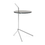 &Tradition - Halten Side Table SH9, Rauchglas / Edelstahl poliert