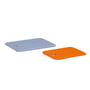 Hübsch Interior - Amare Keramikplatten, hellblau / orange (2er-Set)