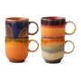HKliving - 70's Kaffeetasse, 250 ml, brazil (4er-Set)