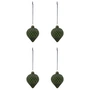 House Doctor - Hinda Ornament, 9,5cm, grün (4er-Set)