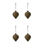 House Doctor - Hinda Ornament, H 9,5 cm, braun (4er-Set)