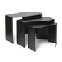 ferm Living - Shard Cluster Satztisch, schwarz (3er-Set)