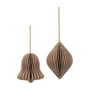 Broste Copenhagen - Chime Bell Deko-Anhänger, Ø 8 x H 9 cm, natural brown (2er-Set)