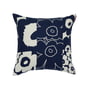 Marimekko - Unikko Kollaasi Kissenbezug, 50 x 50 cm, linen / dark navy (60th Anniversary Collection)