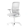 Wilkhahn - AT 187/71 Mesh Bürodrehstuhl ohne Sitztiefenverlängerung, weiß / hellgrau (Teppichboden)