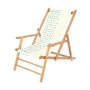 Jan Kurtz - Maxx Deckchair Teakholz, Bezug Designers Guild Amlapura Moos