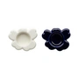 Marimekko - Unikko Teelichthalter, weiß matt / cobalt (2er-Set) (60th Anniversary Collection)
