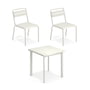 Emu - Star Outdoor Tisch 70 x 70 cm + Stuhl (2er-Set), weiß
