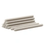 Stoff Nagel - Paraffin-Kerzen, linen grau (12er-Set)
