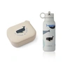 LIEWOOD - Brotdose und Trinkflasche, whales (2er-Set)