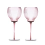 Pols Potten - Pum Coupe Weinglas S, dunkelviolett (2er-Set)