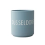 Design Letters - AJ Favourite Porzellan Becher, Düsseldorf / light blue