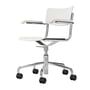 Thonet - S 43 FDR Bürostuhl mit Armlehnen, Chrom / Buche weiß gebeizt (TP 200)