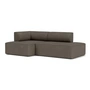 Audo - Eave 96 2-Sitzer Sofa, Konfiguration 7, Bouclé 16, dunkelgrau