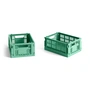 HAY - Colour Crate Korb Mini, 17 x 13 cm, dark mint, recycled (2er-Set)