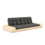 Karup Design - Base Schlafsofa mit Aufbewahrung, Kiefer klar lackiert / charcoal