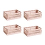 HAY - Colour Crate S Korb-Set, blush, recycled (4er-Set)