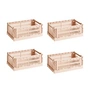 HAY - Colour Crate S Korb-Set, powder, recycled (4er-Set)