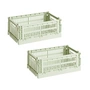 HAY - Colour Crate S Korb-Set, mint, recycled (2er-Set)