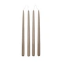 Broste Copenhagen - Smooth Kerze, H 38 cm, grau (4er-Set)