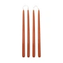 Broste Copenhagen - Smooth Kerze, H 38 cm, orange (4er-Set)