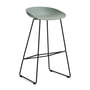 Hay - About A Stool AAS 38 Barhocker H 85, schwarz / fall green 2.0 (Filzgleiter)