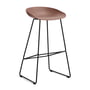 Hay - About A Stool AAS 38 Barhocker H 85, schwarz / soft brick 2.0 (Filzgleiter)