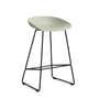 Hay - About A Stool AAS 38 Barhocker H 76, schwarz / pastel green 2.0 (Filzgleiter)