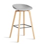 Hay - About A Stool AAS 32 H 85 cm, Eiche geseift / Stahl schwarz / concrete grey 2.0 (Kunststoffgleiter)