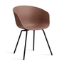 HAY - About A Chair AAC 26, schwarz / soft brick 2.0 (Filzgleiter)